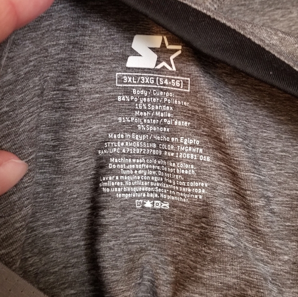 🤍 GUC Starter Men's Gray Shirt Size 3XL - Picture 5 of 6